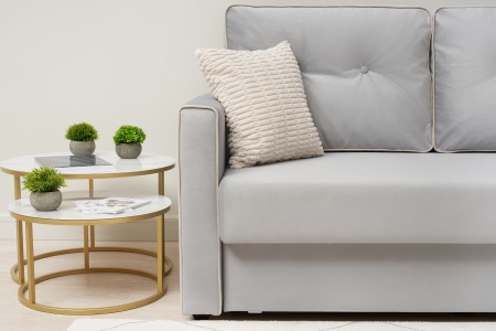 Диван еврокнижка Леон серый