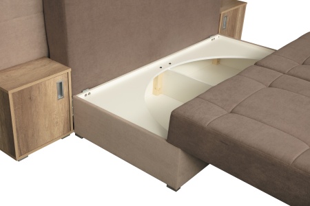 Диван трансформер Даллас коричневый / бежевый