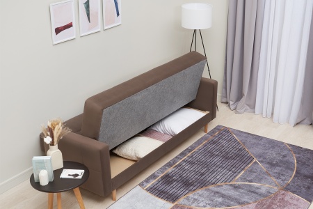 Диван книжка Фиеста светло-коричневый