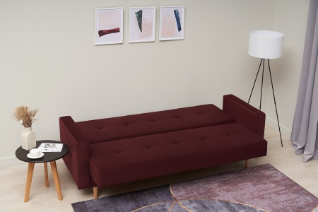 Диван книжка Фиеста Лайт бордовый