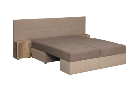 Диван трансформер Даллас коричневый / бежевый