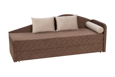 Диван еврософа Верди правый коричневый