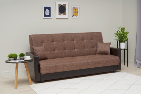 Диван книжка Лондон рогожка коричневая