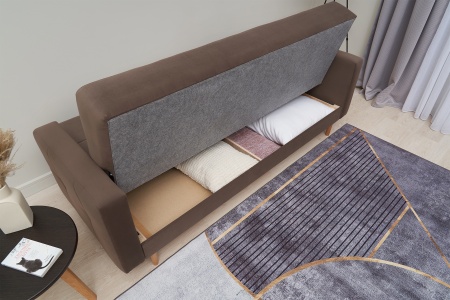 Диван книжка Фиеста светло-коричневый