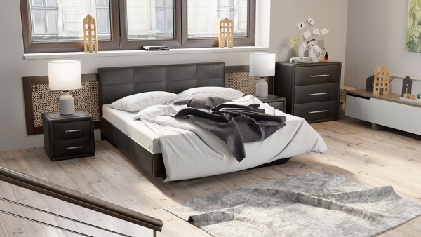 Кровать c Мягкой Обивкой Элвис Коричневая (Спальное Место 1400/1600/1800 х 2000 мм)