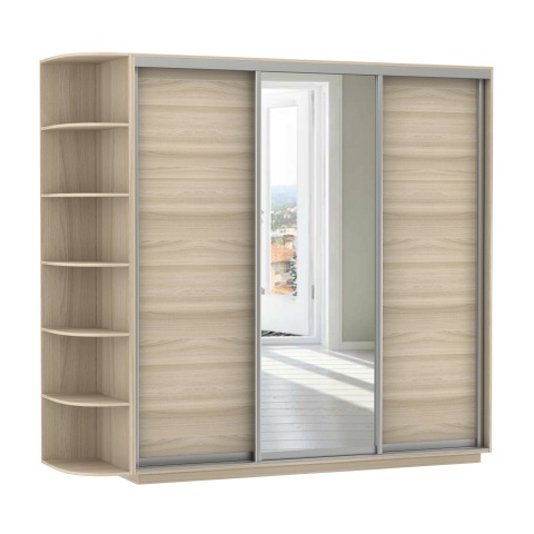 Шкаф-Купе 3-х Створчатый Тиффани Рамир Медиум-1 Ш-1800/2100/2200 мм/Разные Цвета