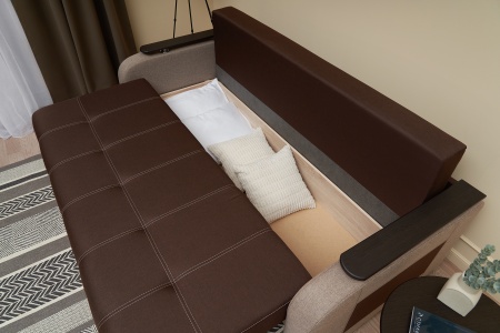 Диван еврокнижка Севилья коричневый