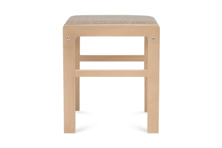 Табурет Модерн с мягкой крышкой натуральный / темно-бежевый