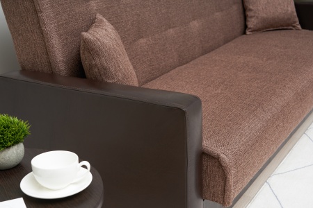 Диван книжка Лондон рогожка коричневая