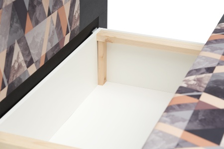 Диван еврокнижка Арвен темно-серый / принт Snow Brown