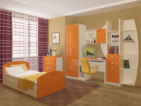 Детский Гарнитур Юниор-2 МДФ/Разные Цвета