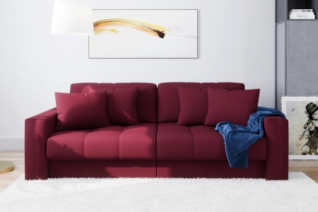 Диван тик-так Монарх бордовый