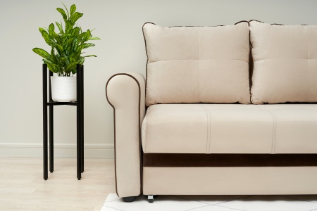 Диван еврокнижка Верона велюр бежевый