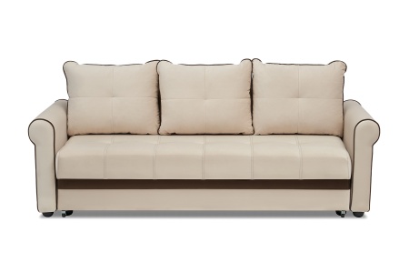 Диван еврокнижка Верона велюр бежевый