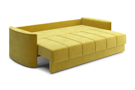 Диван еврокнижка Колибри 3-х местный горчичный