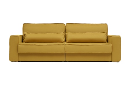 Диван тик-так Сохо 3-х местный горчичный