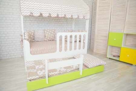 Кровать Сказка (Домик со Вторым Выдвижным Местом)/Спальное Место 800 х 1600 мм