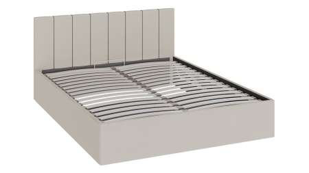 Кровать с подъемным механизмом «Верона» (Велюр Крем/кант Серый)/(Спальное Место 1600 х 2000 мм)