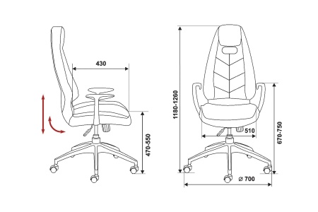 Кресло руководителя Бюрократ Zen коричневое