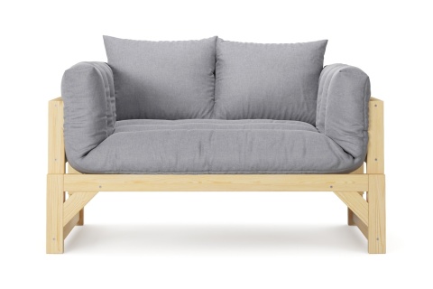 Диван кушетка Амбер рогожка светло-серая