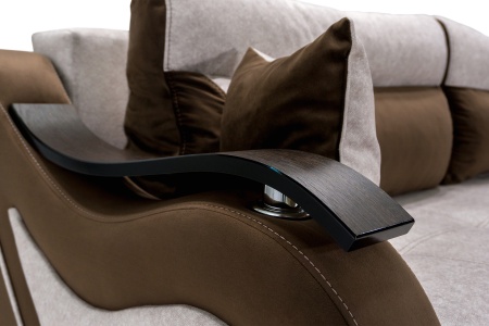 Диван еврокнижка Дублин коричневый / бежевый