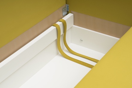 Диван еврокнижка Берген горчичный