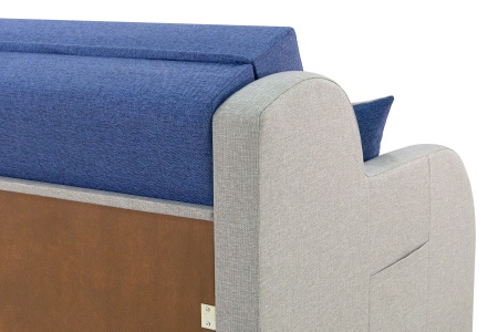 Диван аккордеон Ремикс 2 сине-серый