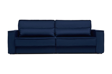 Диван тик-так Сохо 3-х местный темно-синий