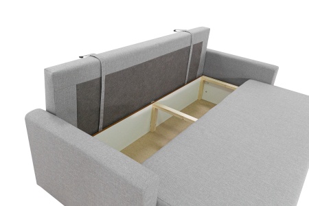 Диван еврокнижка Олимп серый