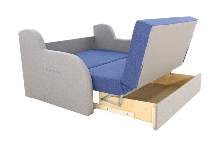 Диван аккордеон Ремикс 2 сине-серый