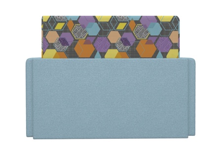 Диван выкатной Виктория-5 с узором голубой