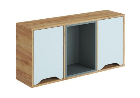 Полка навесная Rich дуб крафт золотой / мята / сумеречный голубой