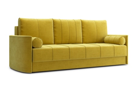 Диван еврокнижка Колибри 3-х местный горчичный